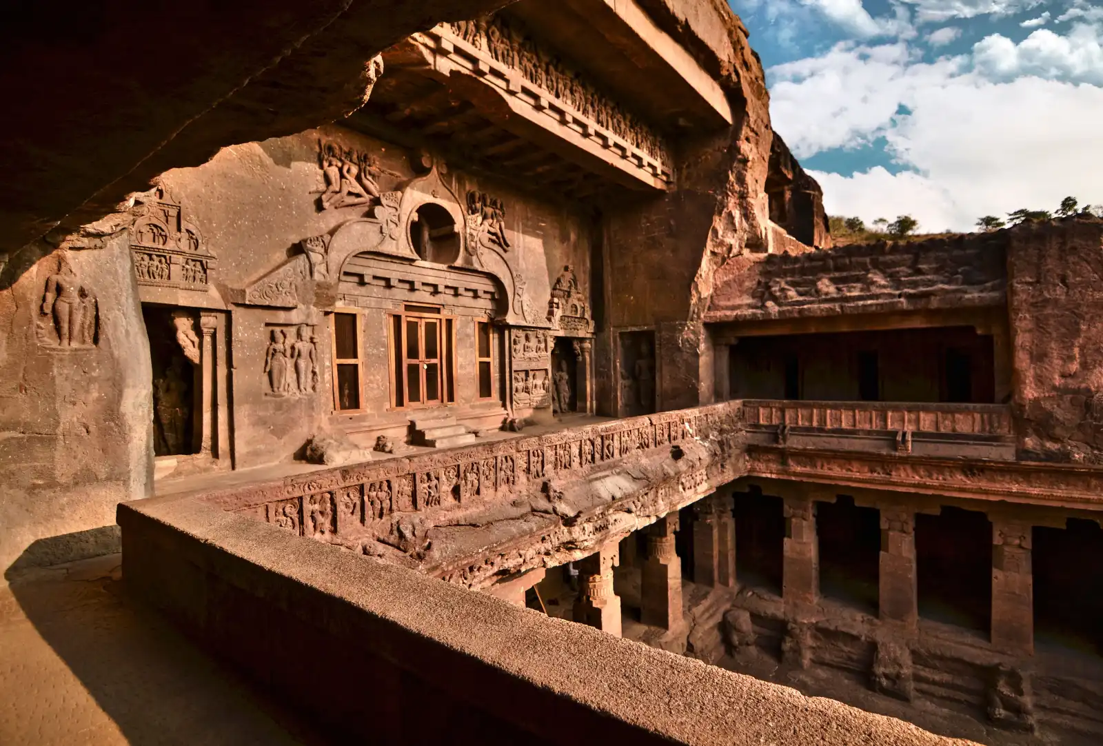 Grishneshwar Jyotirlinga temple near the Ellora Caves, Maharashtra